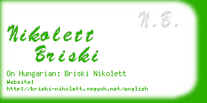 nikolett briski business card